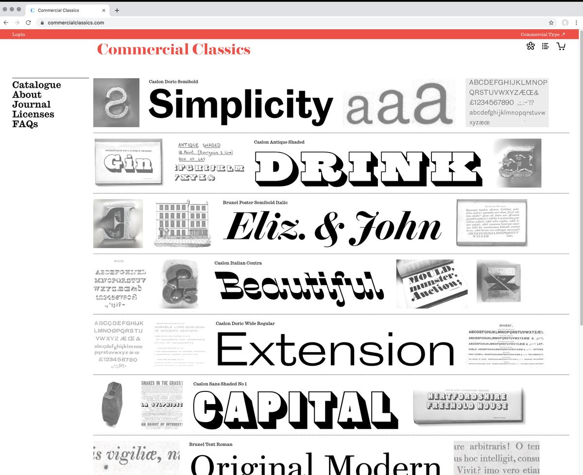Commercial Classics homepage