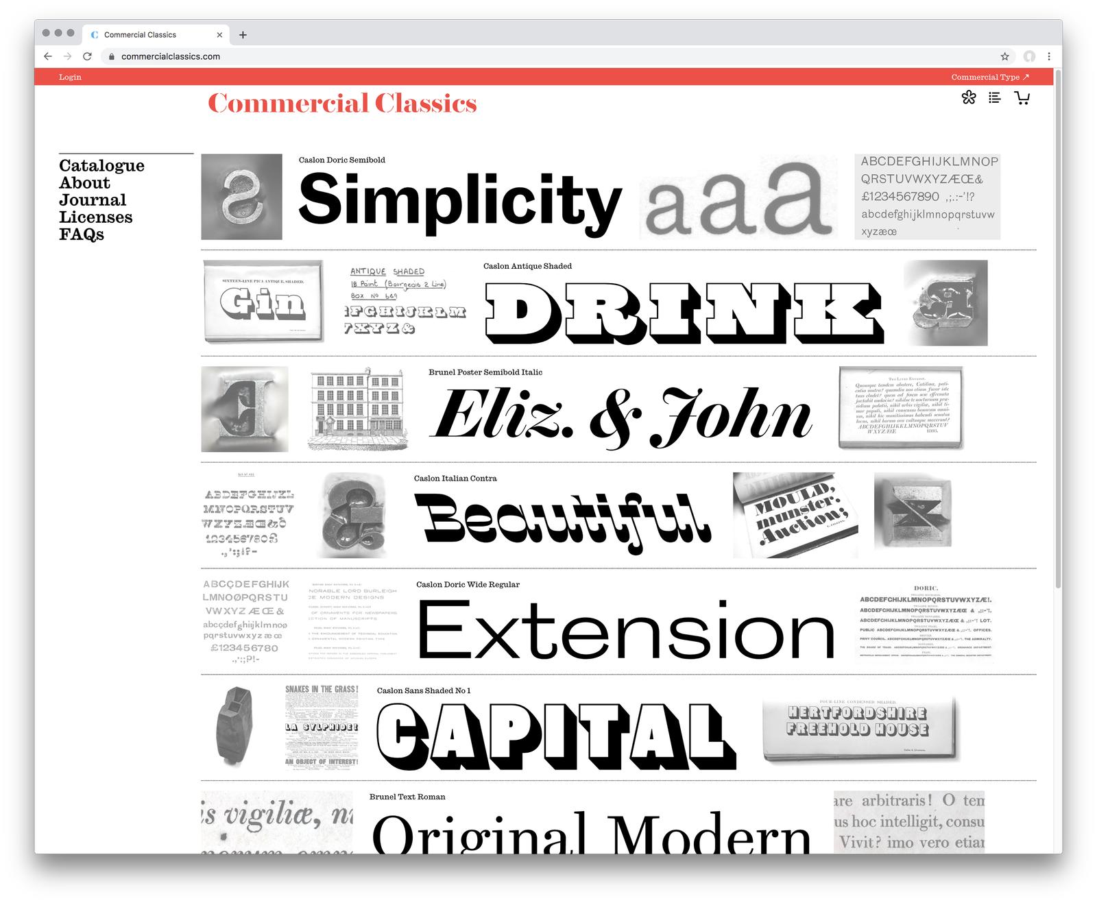 Commercial Classics homepage